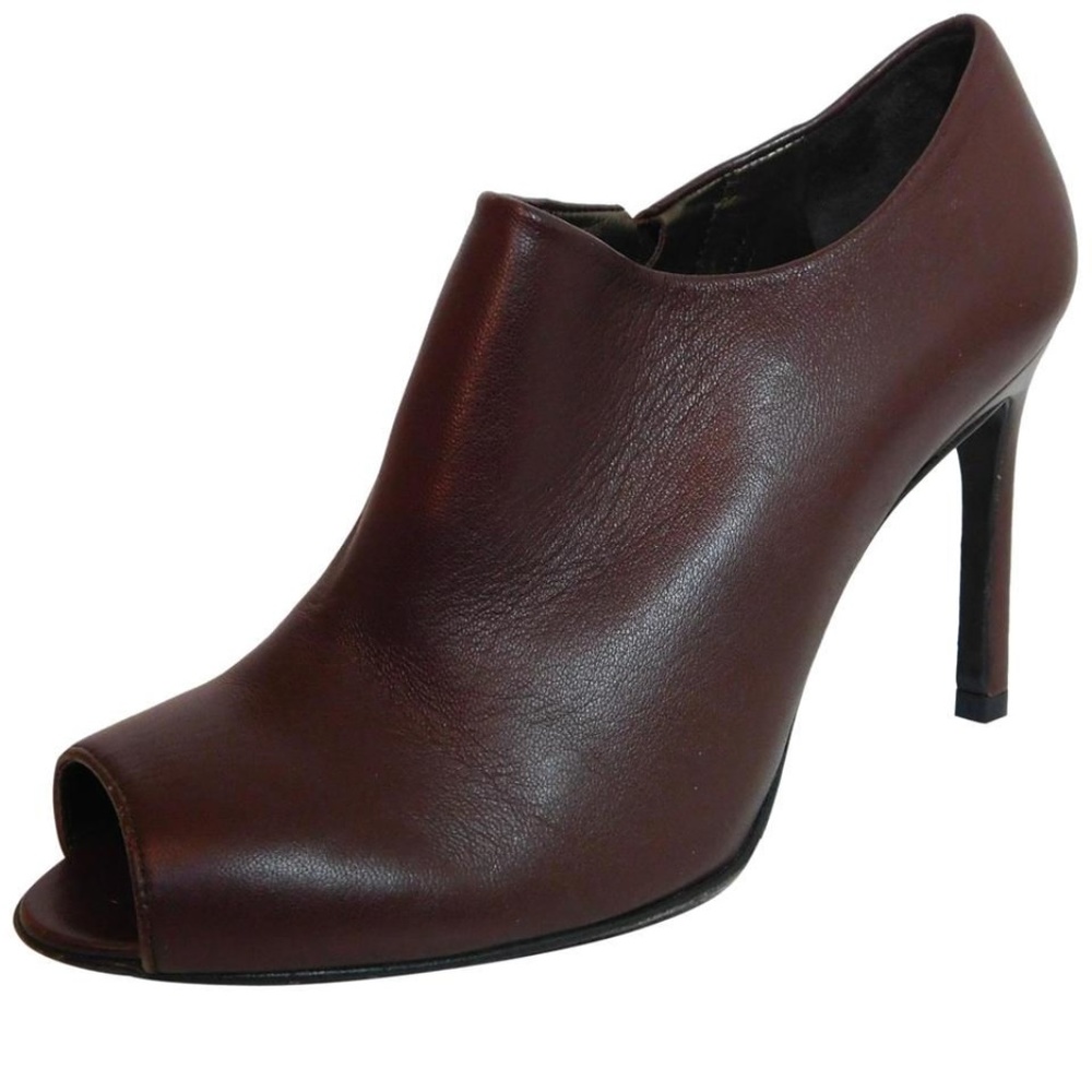 Stuart Weitzman Open Toe Leather Ankle Boot - image 1